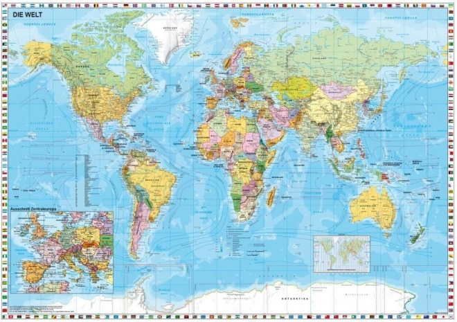 Puzzle mappa politica del mondo 1500 pezzi SCHMIDT