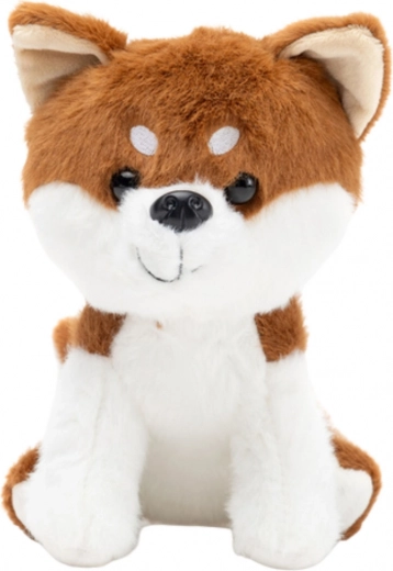 Cane di peluche Shiba Inu marrone-bianco 20 cm