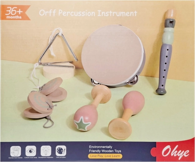 Strumenti musicali in legno – set per bambini