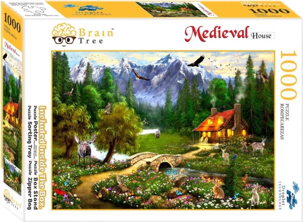 Puzzle Brain Tree - Chalet di montagna 1000 pezzi
