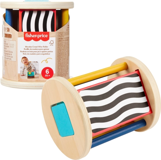 Fisher-Price rullo di attività in legno per bambini (gioco sensoriale)