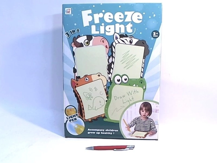 Lavagna per disegnare con la luce e pennarelli cancellabili a secco
