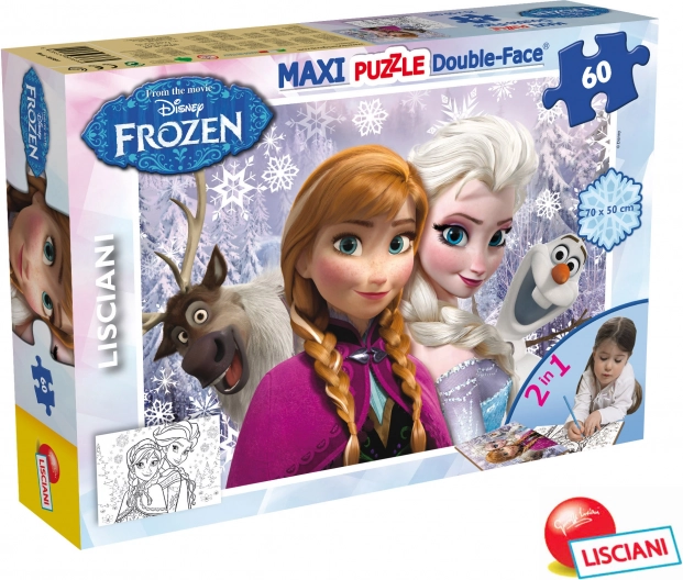 Frozen Puzzle Maxi 60 Elsa e Anna 70x50 cm 2in1