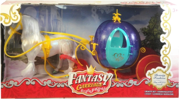 Set carrozza magica con cavallo scintillante per bambole