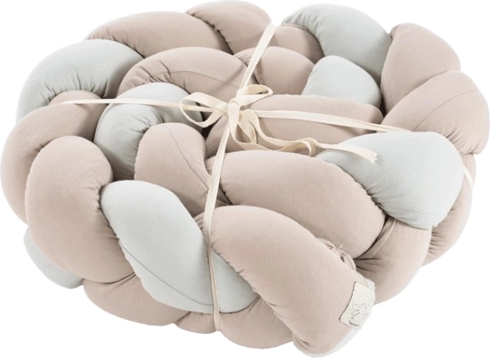 Träumeland paracolpi intrecciato signature taupe & mint 180 cm