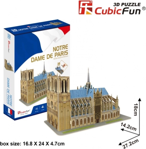CubicFun puzzle 3D Cattedrale di Notre-Dame – 53 pezzi