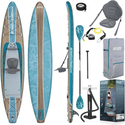 Paddleboard gonfiabile Hydro-Force Glider Elite 381x79x15cm 2v1
