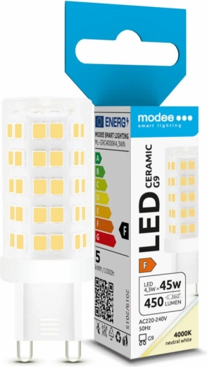 Lampadina LED G9 4,3 W bianco neutro Modee Lighting