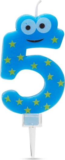 Candela per torta a forma di numero 5