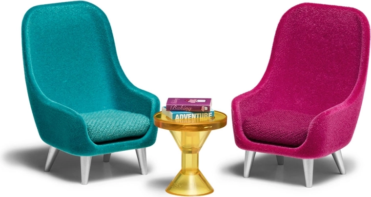 Lundby set di poltrone e tavolino per casa delle bambole