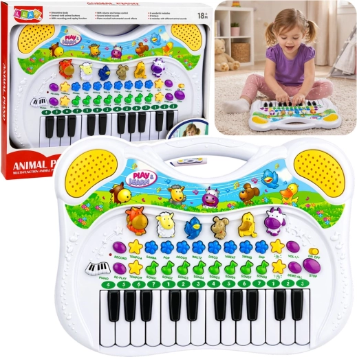 Pianoforte educativo interattivo per bambini con versi di animali e melodie