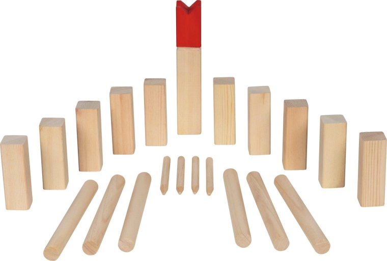 Gioco da esterno Kubb con sacchetto in cotone