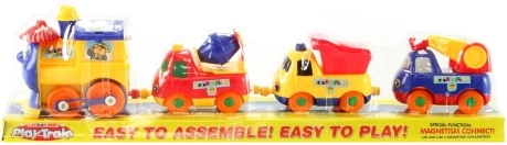 Locomotiva a batteria con vagoni magnetici, 32 cm