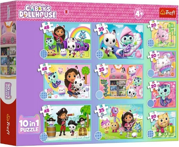 Puzzle 10 in 1 Gabby e il suo mondo