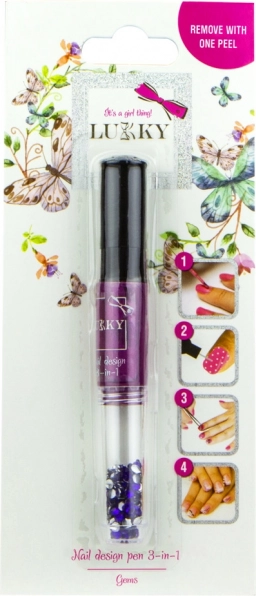 Smalto e glitter per unghie staccabili Lukky