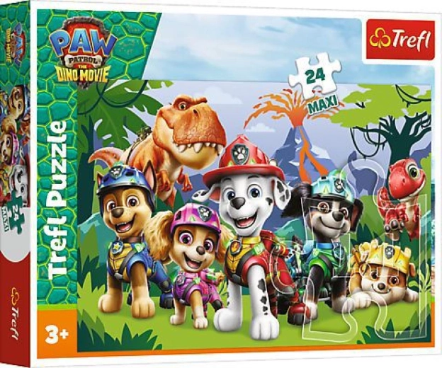 Maxi puzzle 24 pezzi Paw Patrol Dino Movie – amicizia preistorica 60 × 40 cm