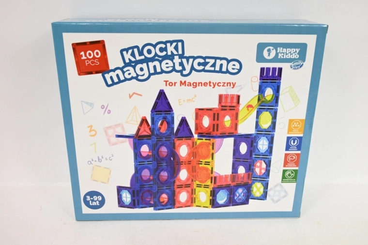 SmilyPlay costruzioni magnetiche 100 pezzi con pista per biglie