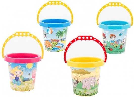 Technok secchiello per bambini con animaletti 14 cm