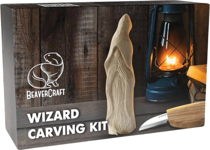 BeaverCraft kit fai‑da‑te per intaglio – mago (Wizard) per principianti