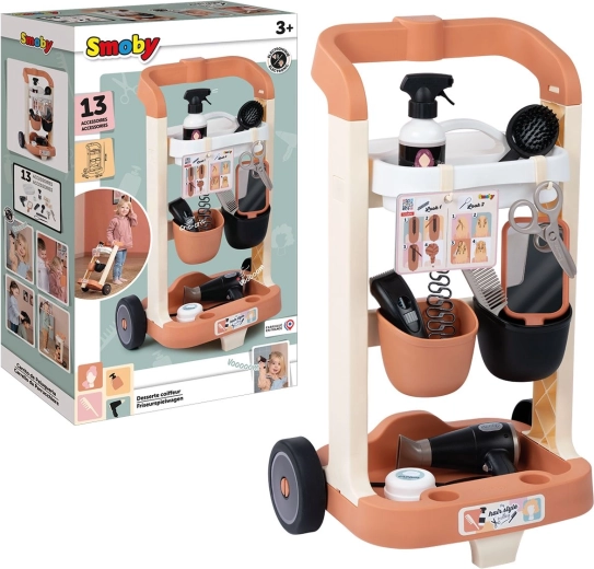Carrello per piccola parrucchiera con accessori