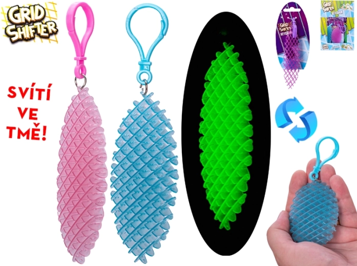 Portachiavi antistress Grid Shifter luminoso al buio