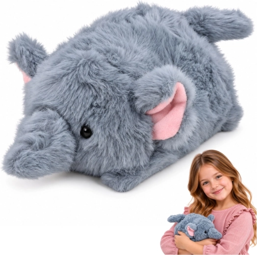 Elefantino di peluche grigio 16 cm