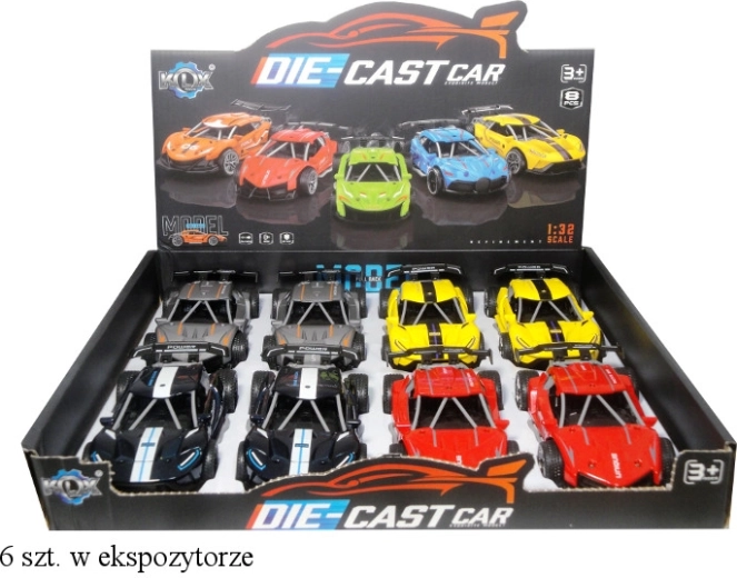 Macchinina sportiva in metallo con suoni e meccanismo a retrocarica