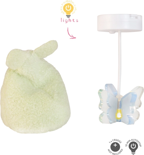 Illuminazione Lundby per casa delle bambole con lampada a farfalla e pouf