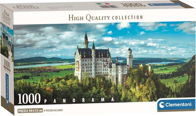 Puzzle panoramico CLEMENTONI – castello di Neuschwanstein, 1000 pezzi