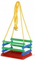 Altalena in plastica con barriere di sicurezza