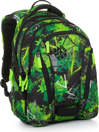 Zaino per studenti Bagmaster BAG 23 A verde-nero