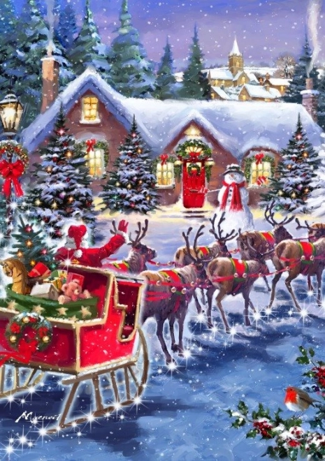 Puzzle Babbo Natale e slitta 1000 pezzi