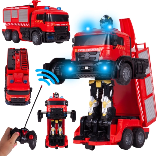 Robot pompieri RC trasformabile