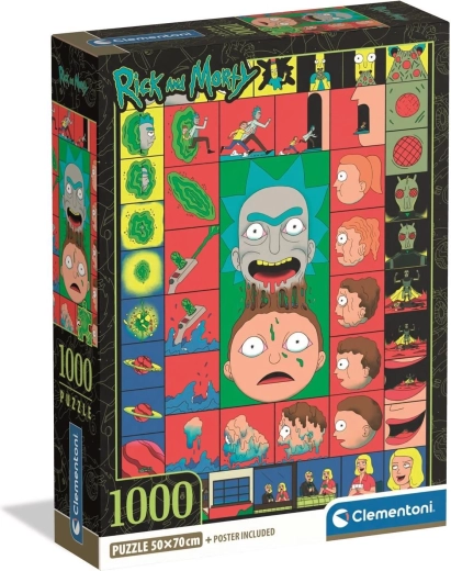 Puzzle CLEMENTONI RICK AND MORTY: momenti iconici 1000 pezzi