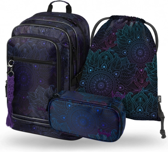 Set di articoli scolastici Cubic Zen: Zaino, Astuccio e Sacchetto