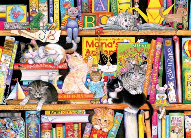 COBBLE HILL puzzle familiare – Tempo di storie di gatti, 350 pezzi