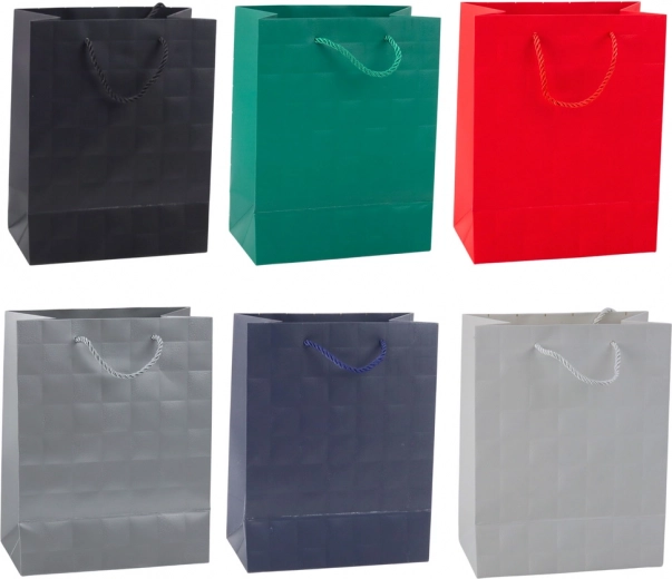 Busta regalo con quadrati goffrati 23 × 18 × 10,5 cm