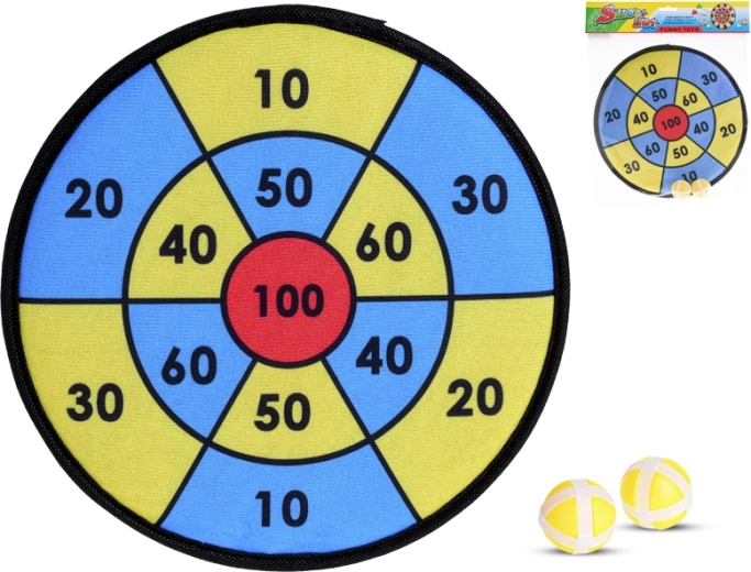 Bersaglio in velcro 29 cm con 2 palline