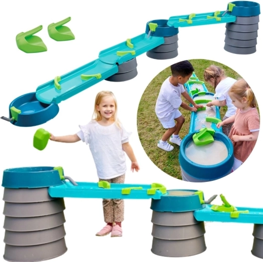 Percorso d'acqua AquaPlay Mudway Flow con 39 pezzi