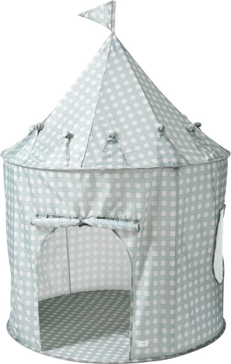 3 Sprouts tenda per bambini recycled gingham blue