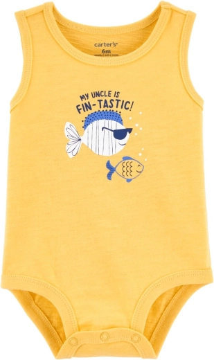 Body neonato Carter's senza maniche Yellow Fish – 12m