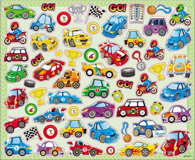 Grandi album da colorare con adesivi – mezzi di trasporto