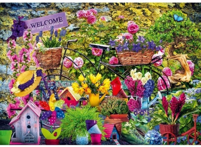 Puzzle BLUEBIRD Benvenuti nel nostro giardino 1000 pezzi