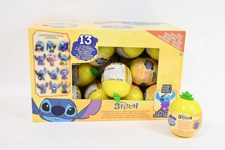 Stitch: mini action figure in capsula a forma di ananas (modello casuale)