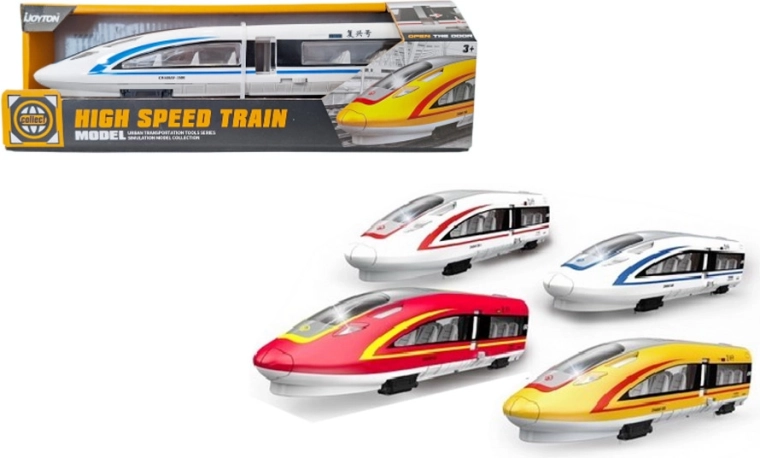 Treno ad alta velocità con effetti di luce e suono