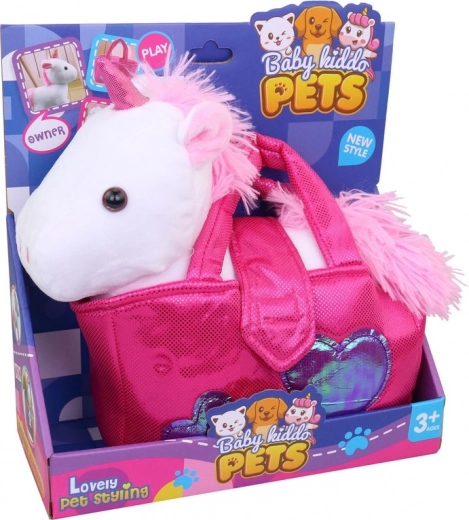 Unicorno nella Borsa Bianco 22 cm