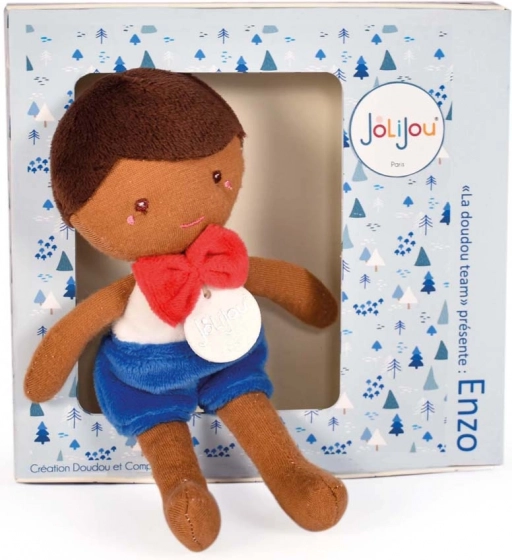 Bambola Doudou Jolijou Enzo 16 cm blu