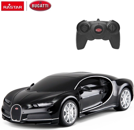 Auto RC Bugatti Chiron radiocomandata Rastar 1:24 nera