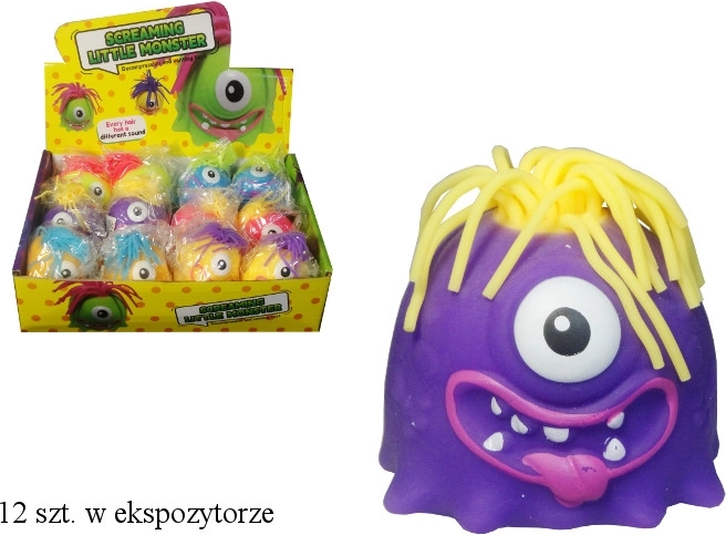 Mostriciattolo di gomma antistress schiacciabile con un solo occhio