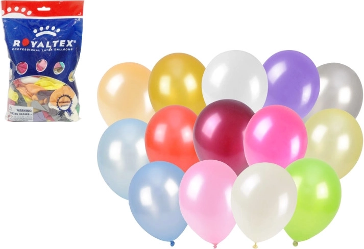 Palloncini metallici 25 cm, mix di colori, 100 pz